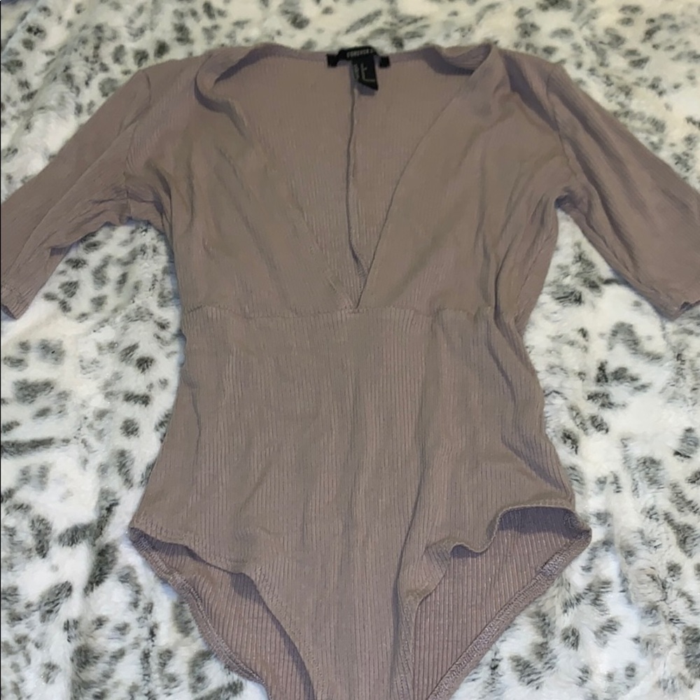 Nude Forever 21 Bodysuit